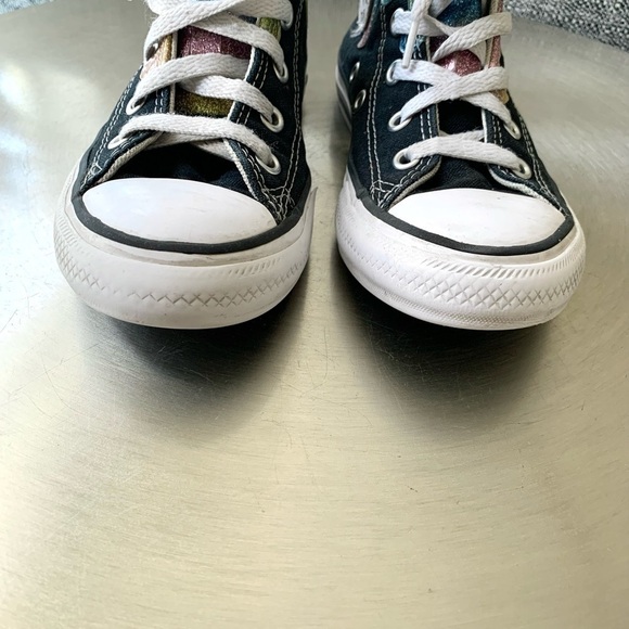 Converse Chuck Taylor All Star Hi glitter drip Sneakers high top kids shoes girl - Picture 3 of 7